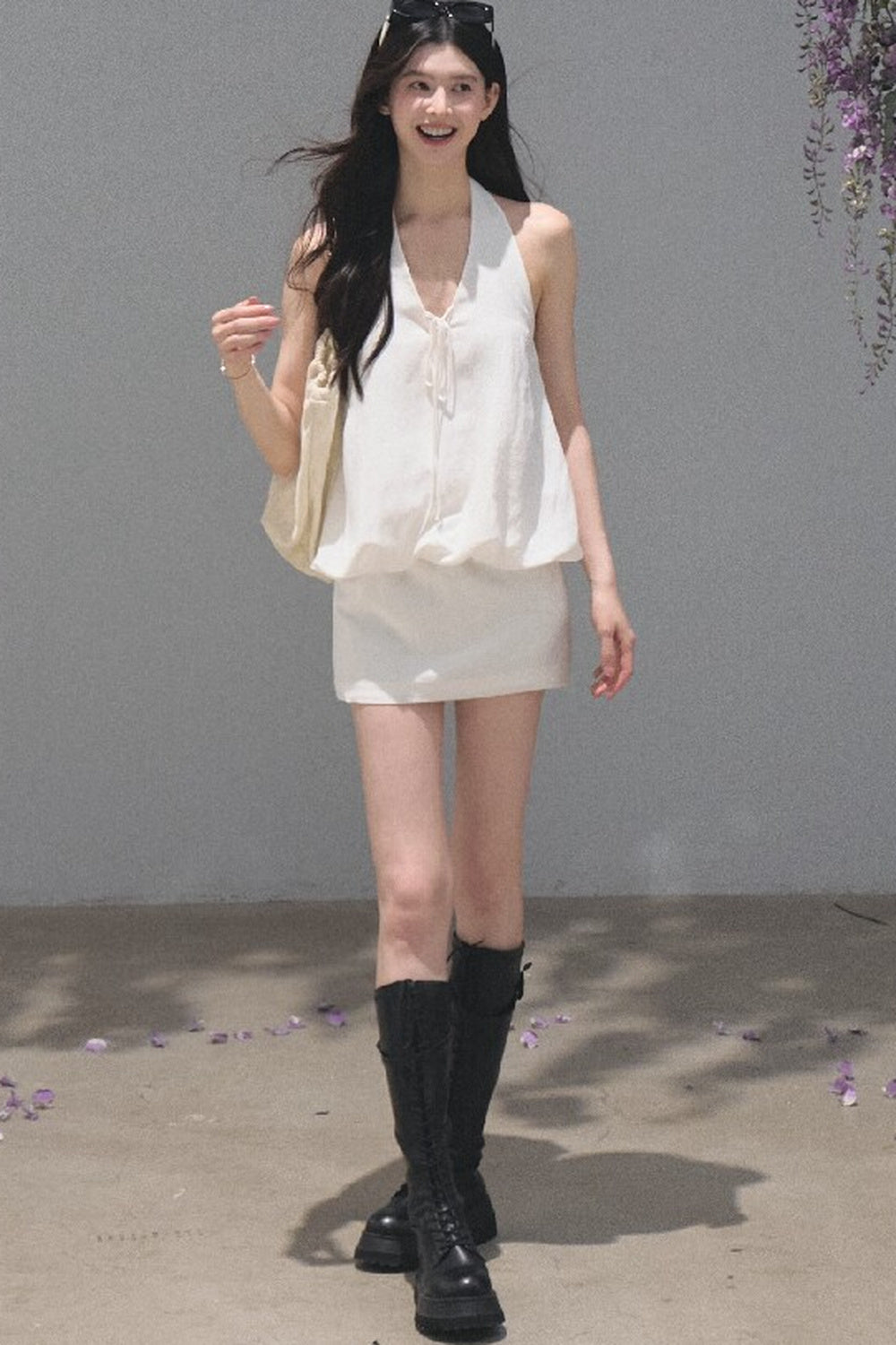 Lyocell Linen Halter Dress
