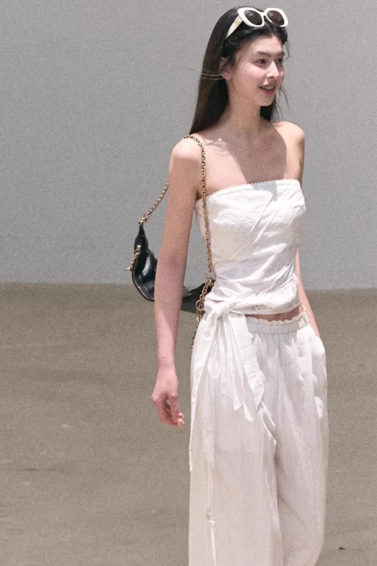 Lyocell Linen Hollow-Out Top Set-Up