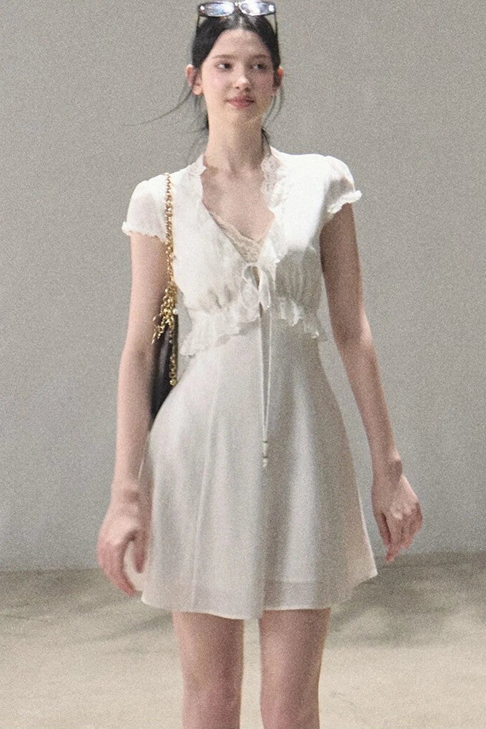 Lyocell Linen Lace Dress Set