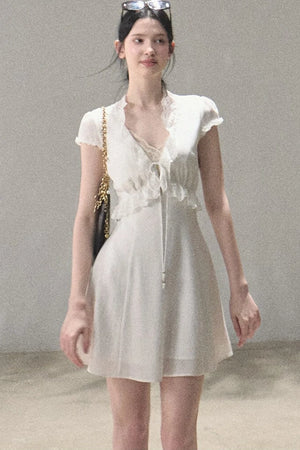 Lyocell Linen Lace Dress Set