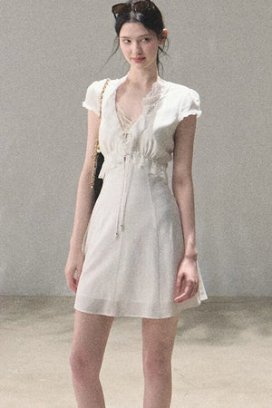 Lyocell Linen Lace Dress Set
