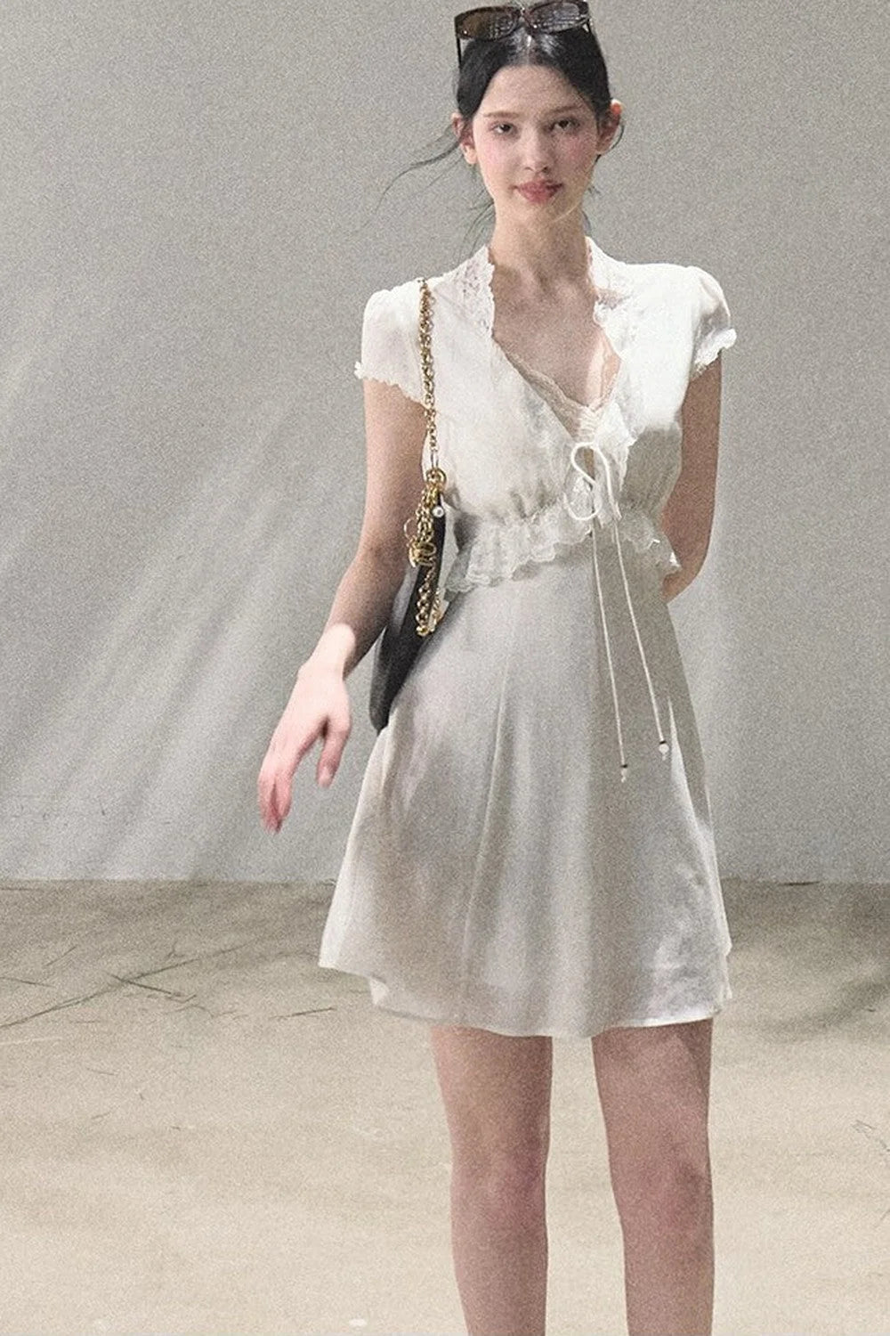 Lyocell Linen Lace Dress Set