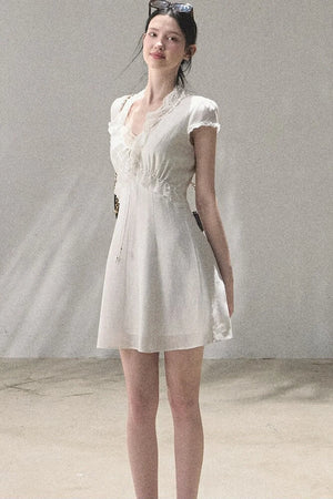 Lyocell Linen Lace Dress Set