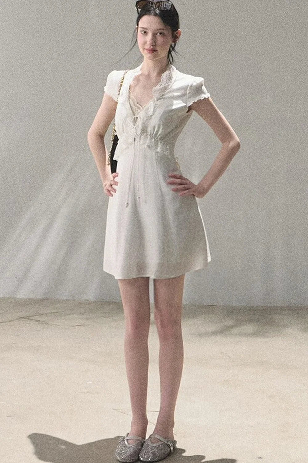 Lyocell Linen Lace Dress Set