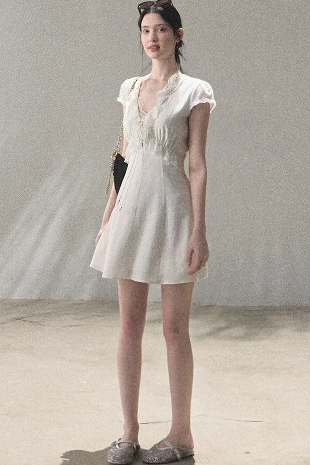 Lyocell Linen Lace Dress Set