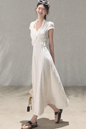 Lyocell Linen Lace Dress Set