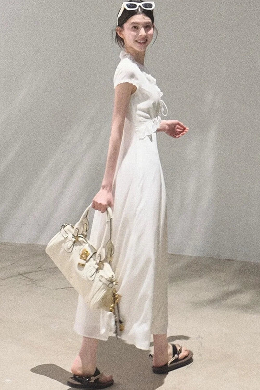 Lyocell Linen Lace Dress Set
