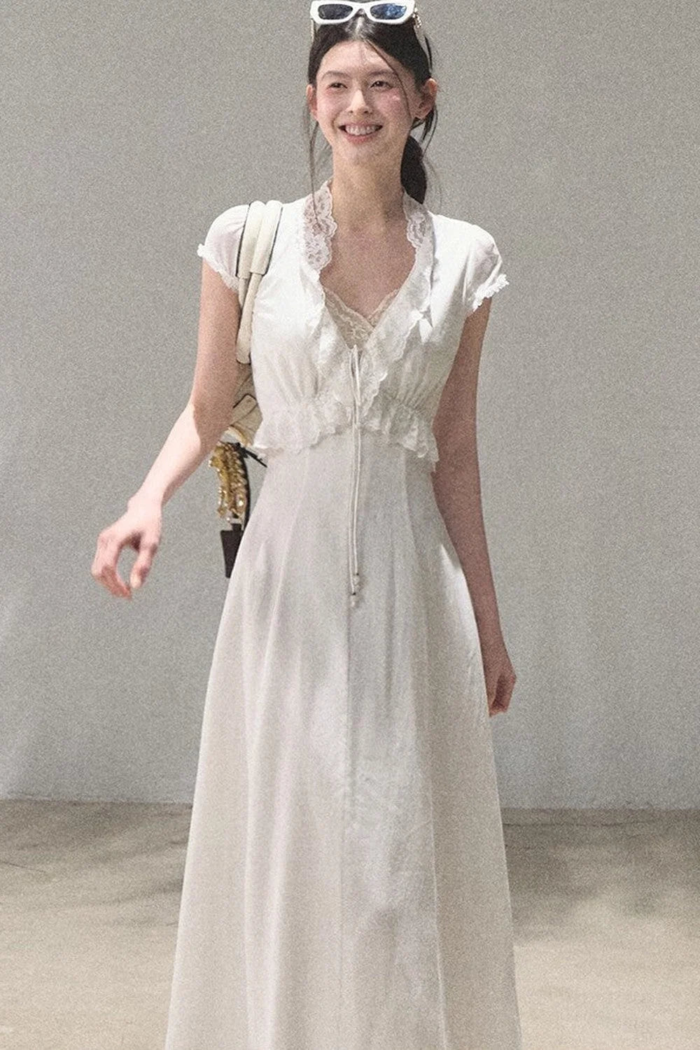 Lyocell Linen Lace Dress Set