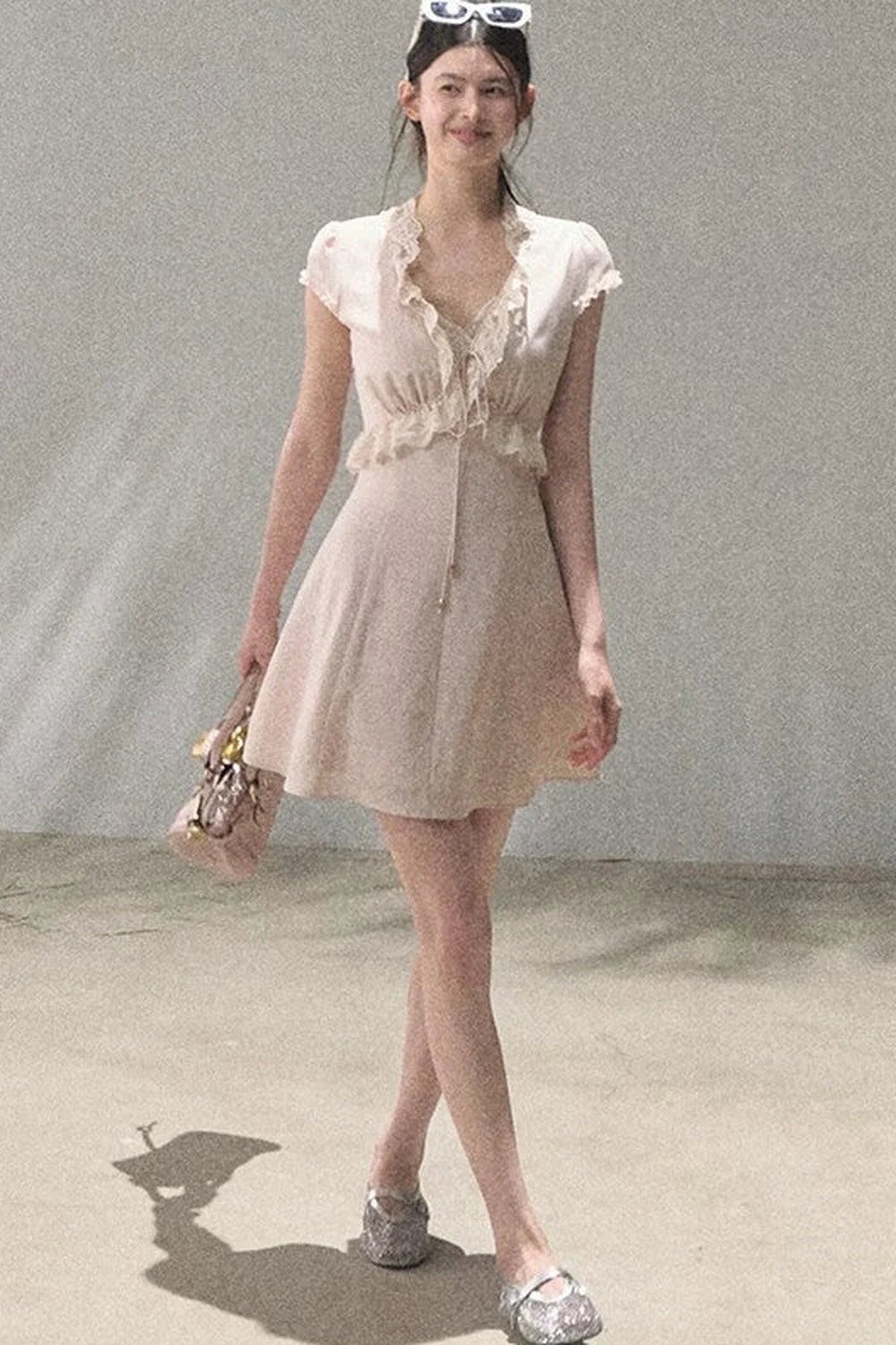 Lyocell Linen Lace Dress Set
