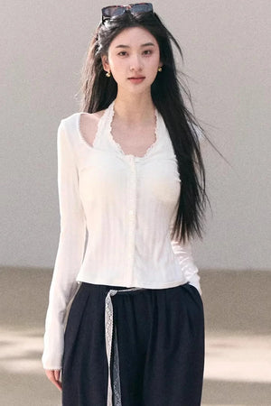 Lyocell Linen Lace Pants