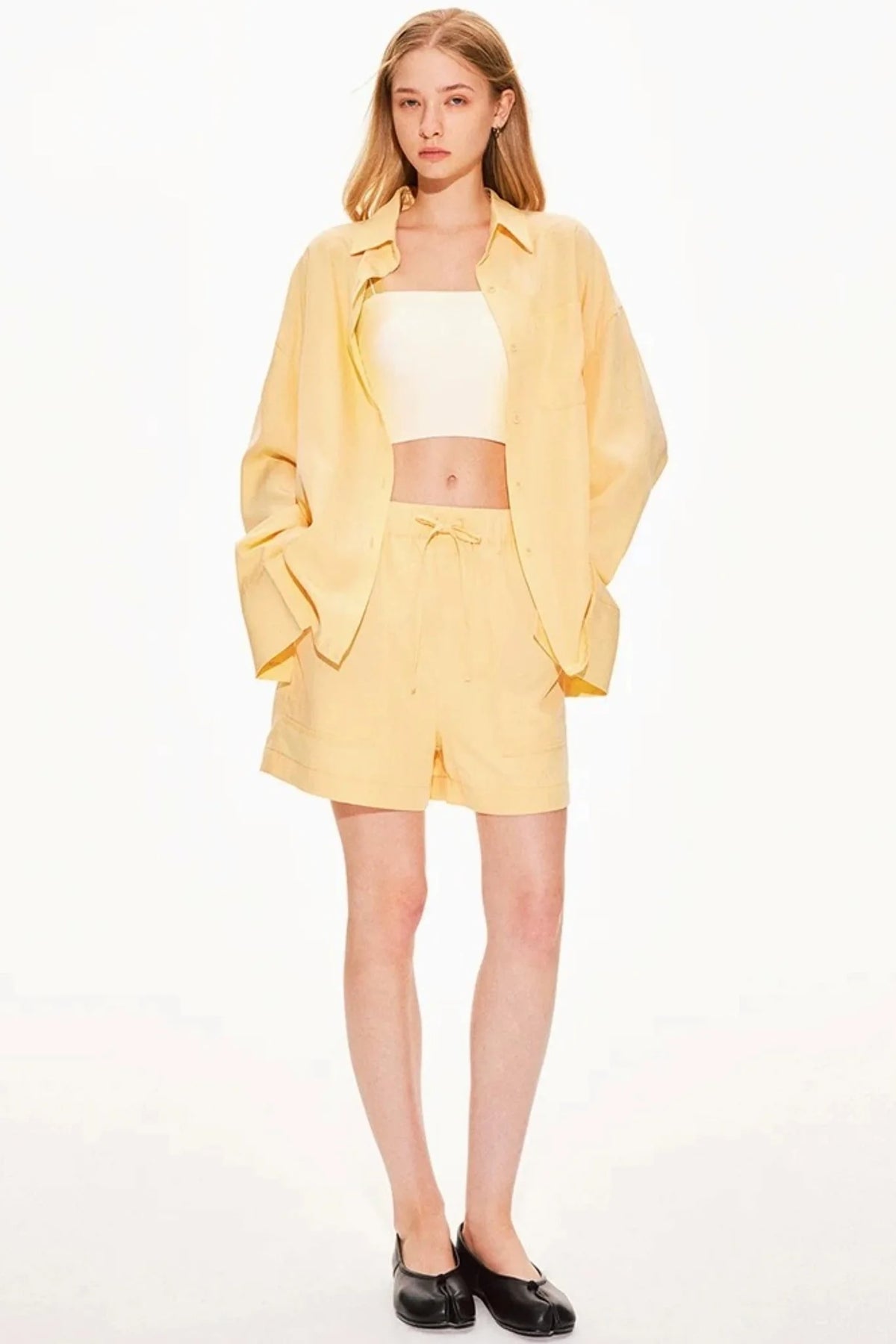 Lyocell Linen Shirt and Shorts Set-Up