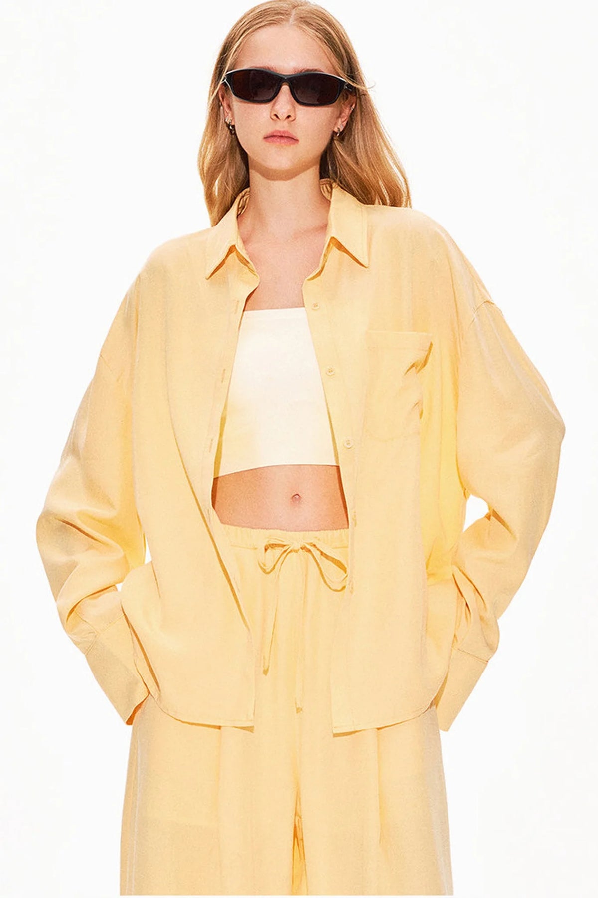 Lyocell Linen Shirt and Shorts Set-Up