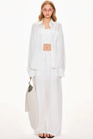 Lyocell Linen Shirt and Shorts Set-Up
