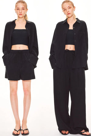 Lyocell Linen Shirt and Shorts Set-Up