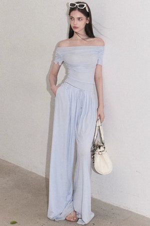 Lyocell Off-Shoulder Two-Piece Set-Up