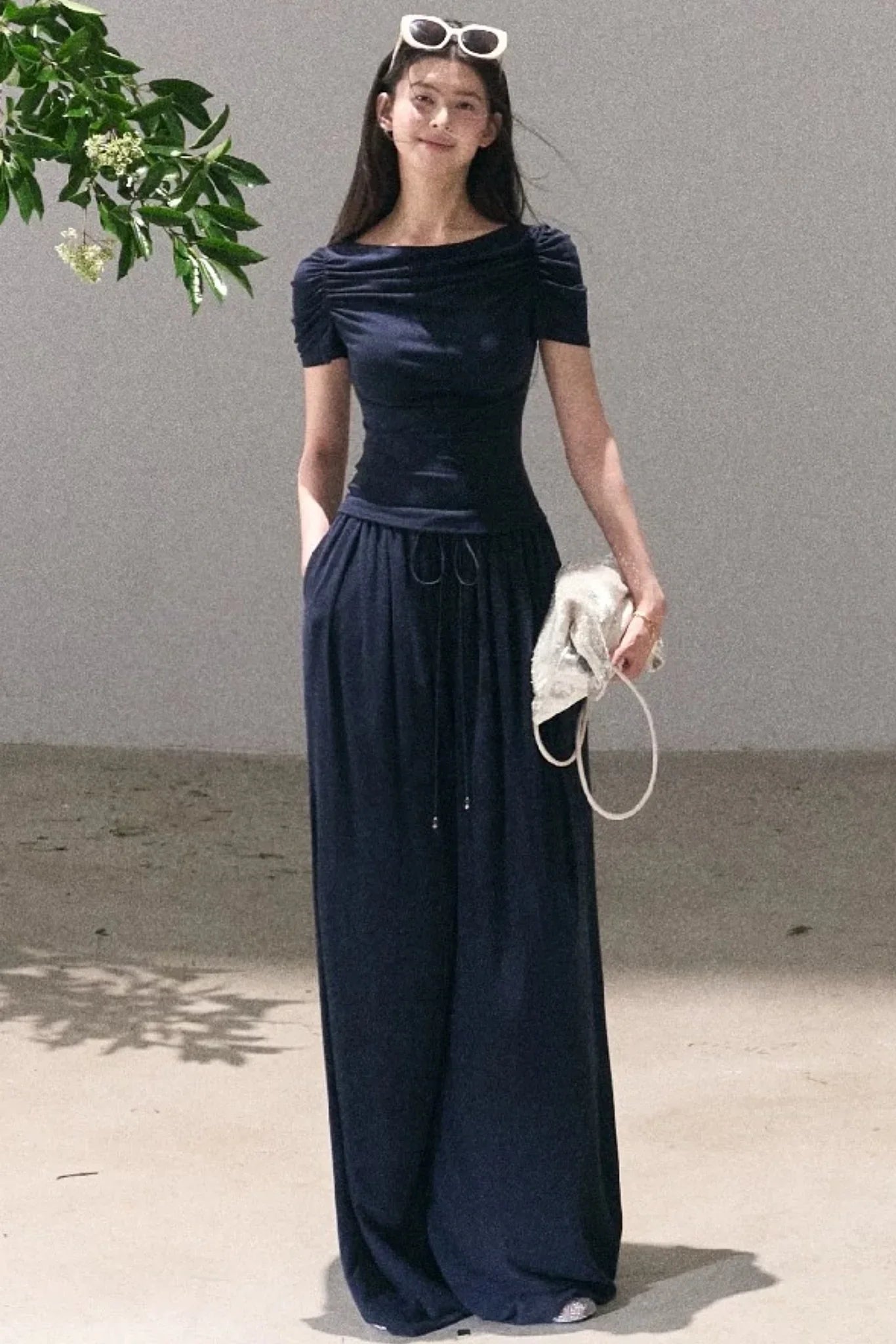 Lyocell Off-Shoulder Two-Piece Set-Up