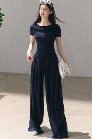 Lyocell Off-Shoulder Two-Piece Set-Up