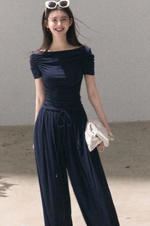 Lyocell Off-Shoulder Two-Piece Set-Up