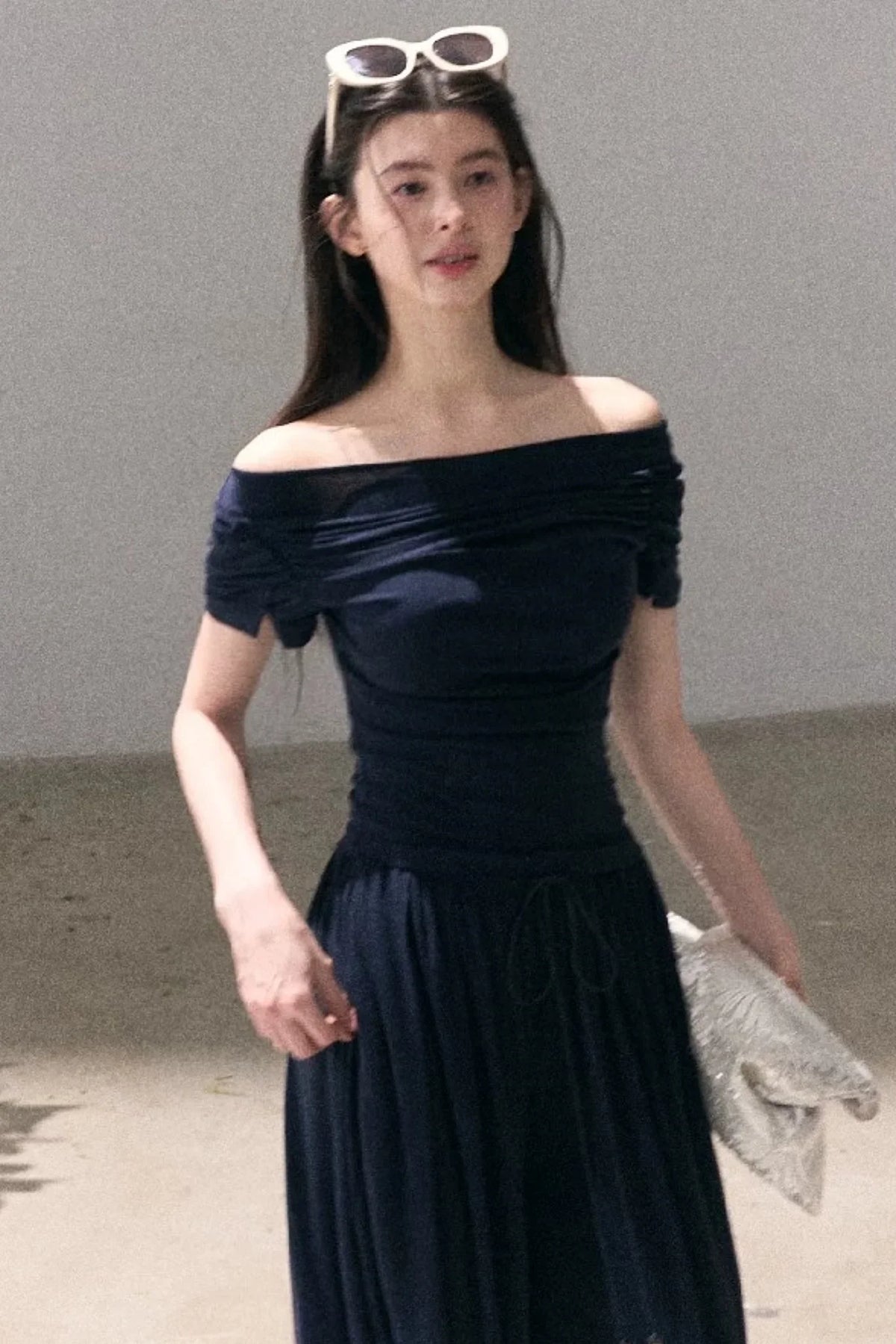 Lyocell Off-Shoulder Two-Piece Set-Up