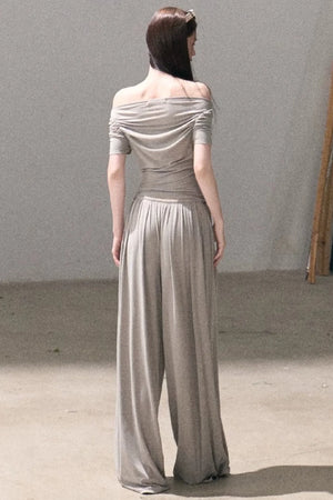 Lyocell Off-Shoulder Two-Piece Set-Up