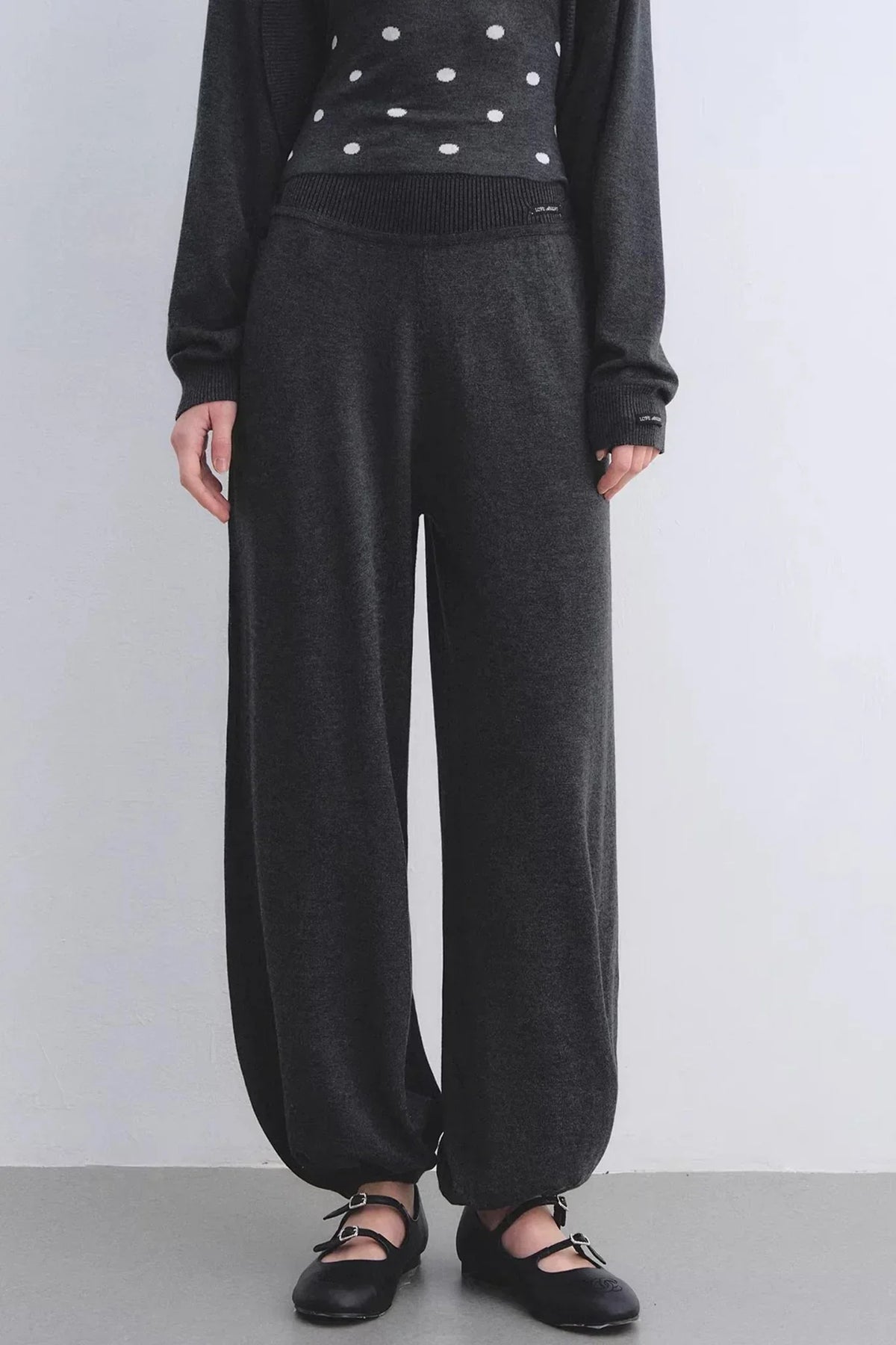 Lyocell Polka Dot Cardigan Set-Up