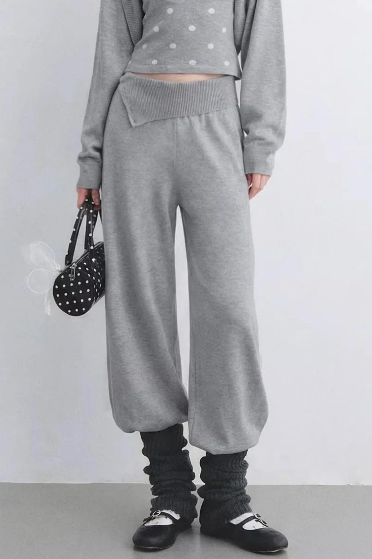 Lyocell Polka Dot Cardigan Set-Up