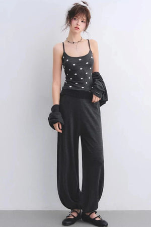 Lyocell Polka Dot Cardigan Set-Up