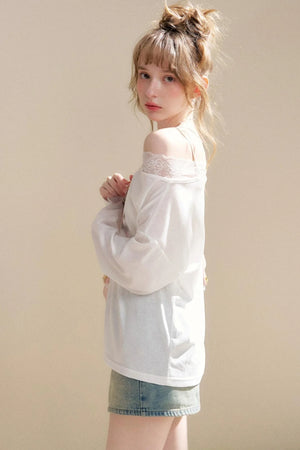 Lyocell Rose Off-Shoulder Blouse