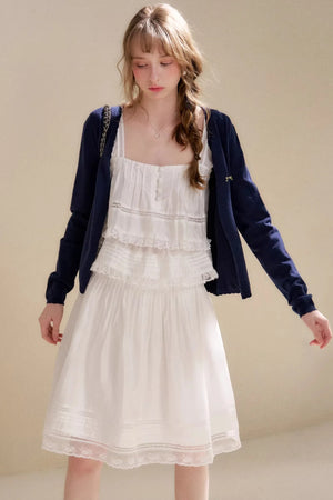 Lyocell Ruffled Lace Top Skirt Set-Up