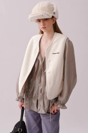 Lyocell Ruffled V-Neck Top