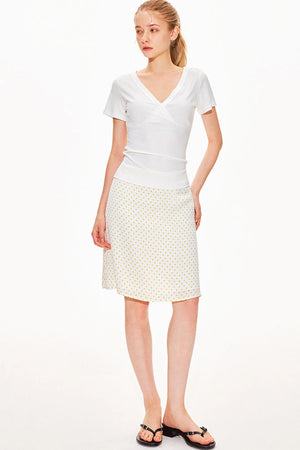 Lyocell Slim-Fit V-Neck Top