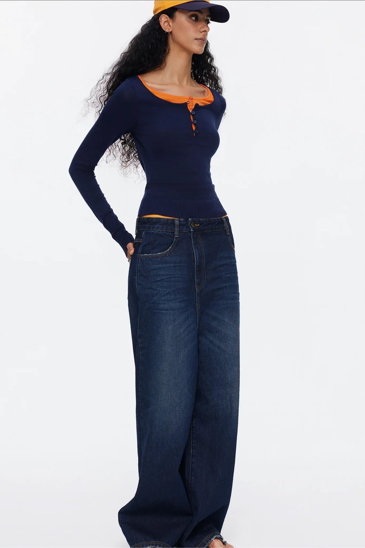 Lyocell Tencel Color-Blocked Sweater