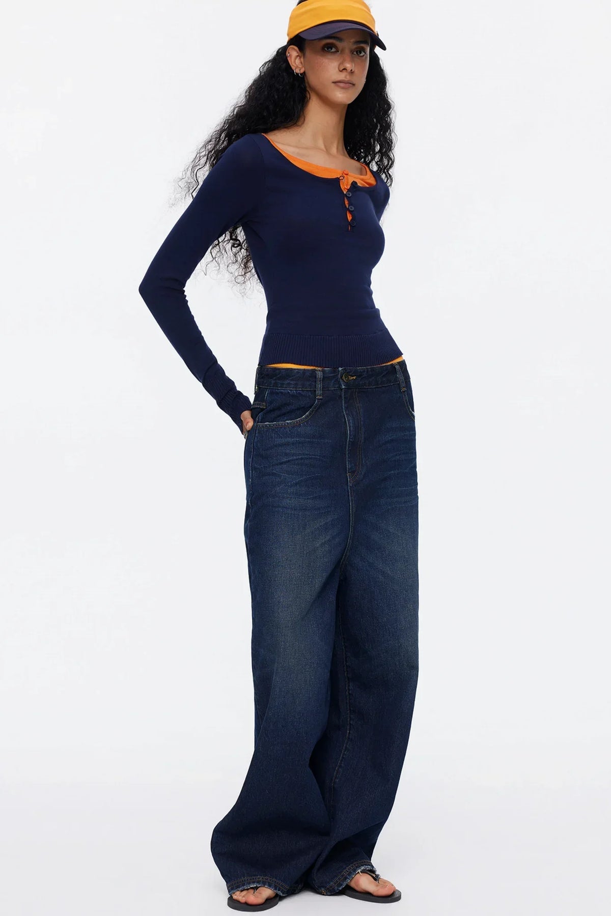 Lyocell Tencel Color-Blocked Sweater