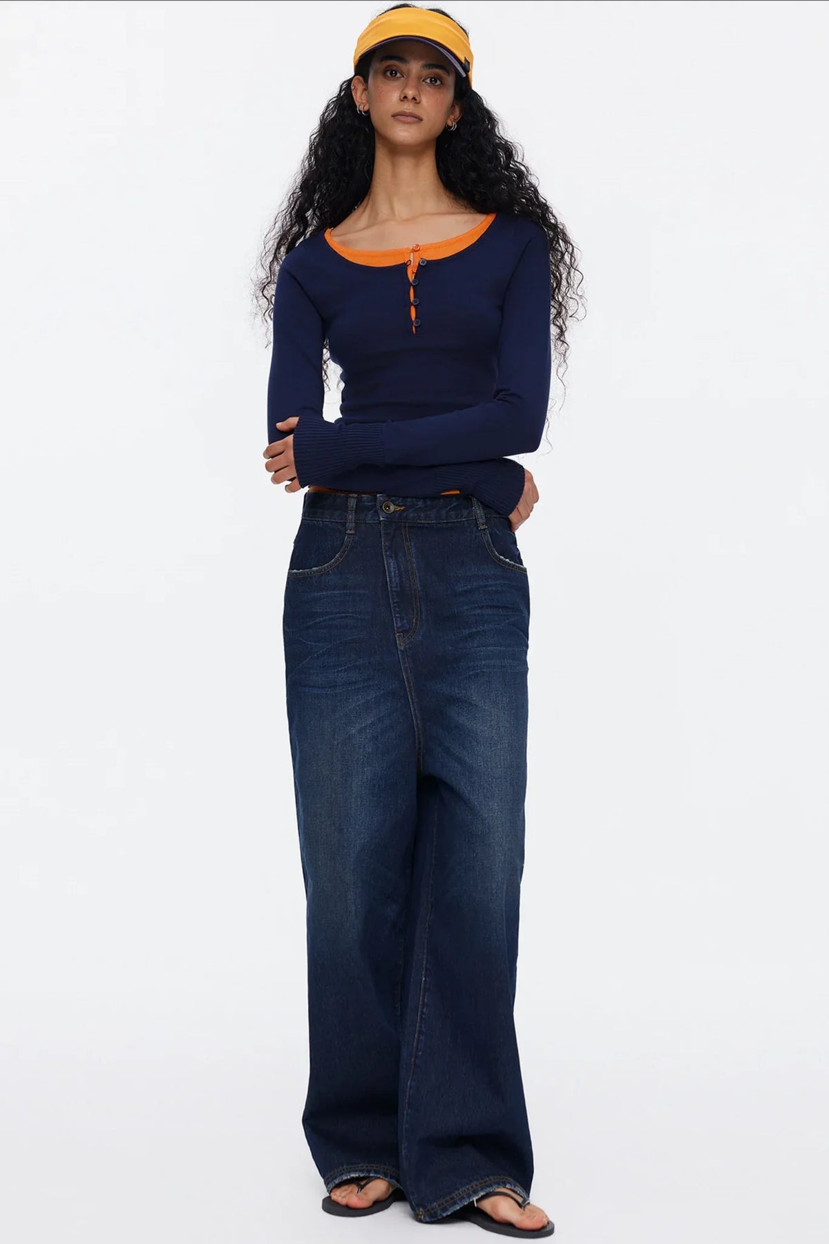 Lyocell Tencel Color-Blocked Sweater
