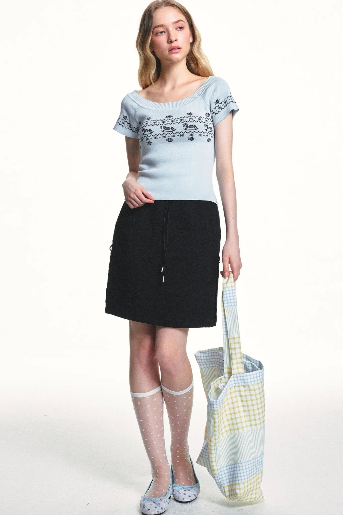 Lyocell Tencel Off-Shoulder T-Shirt
