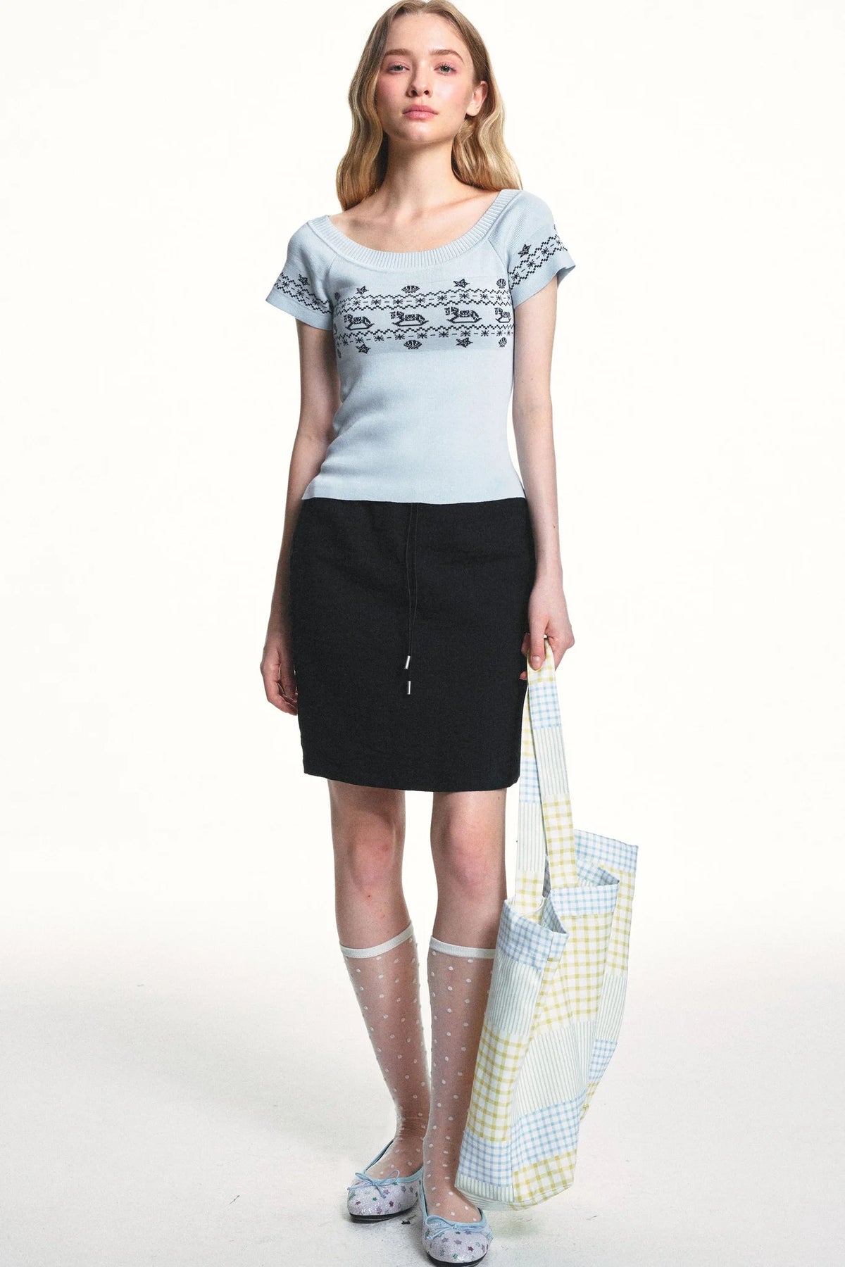 Lyocell Tencel Off-Shoulder T-Shirt