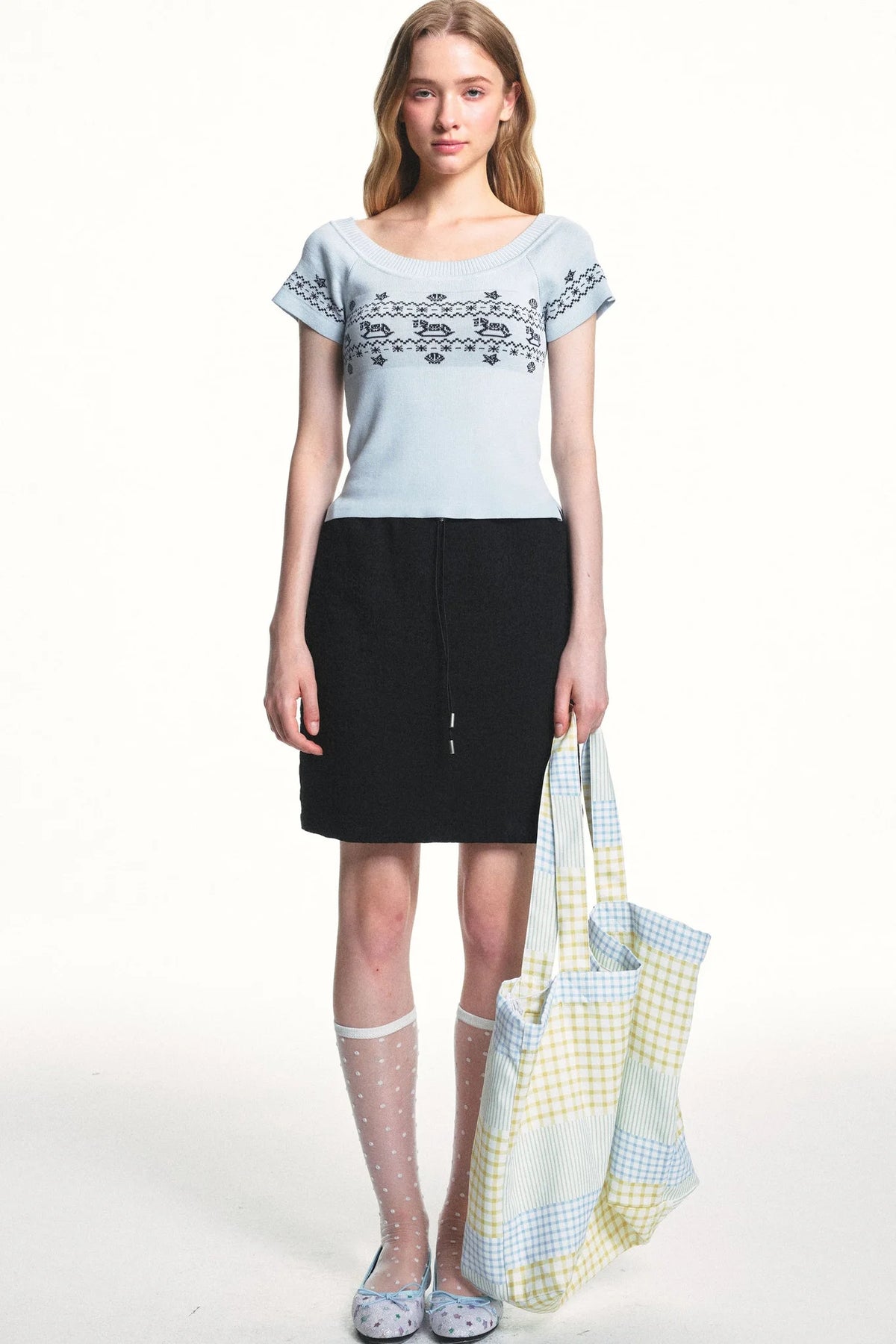 Lyocell Tencel Off-Shoulder T-Shirt
