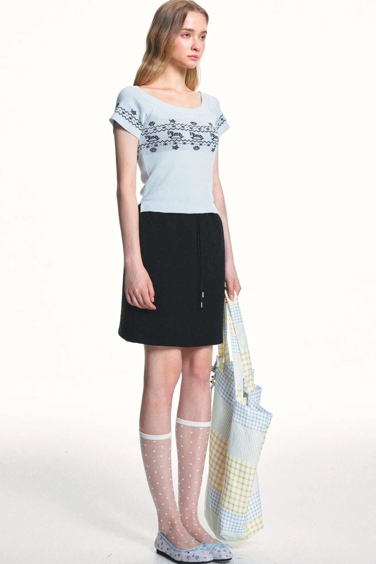 Lyocell Tencel Off-Shoulder T-Shirt