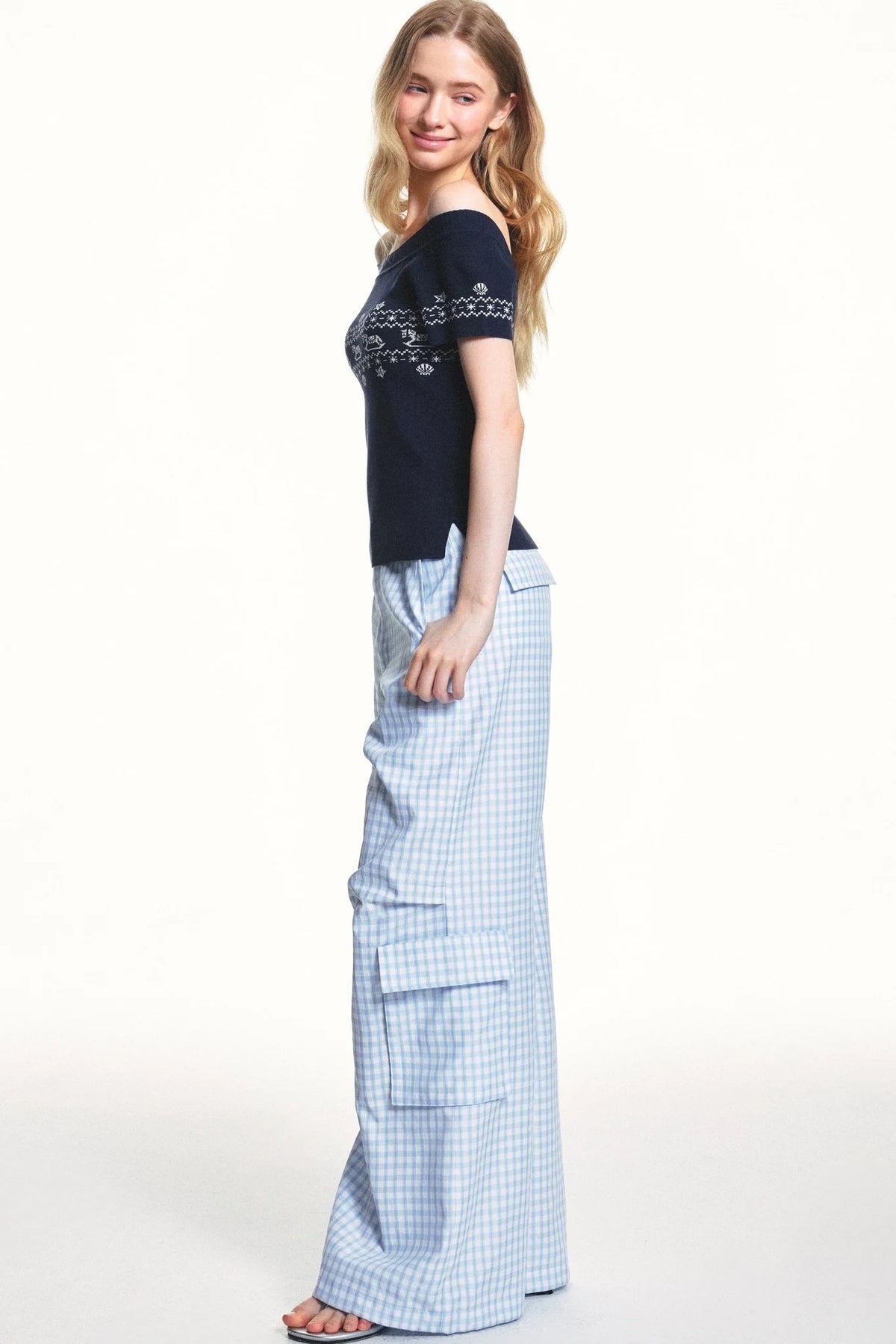 Lyocell Tencel Off-Shoulder T-Shirt