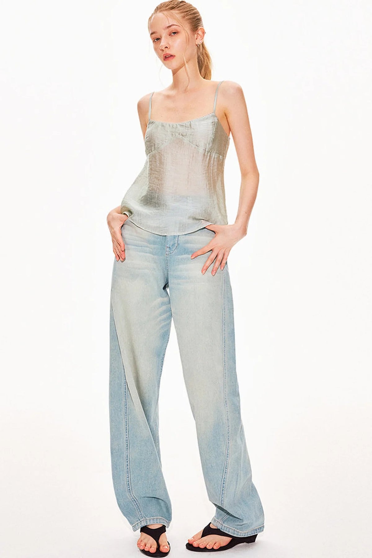Lyocell Tencel Spaghetti Strap Top