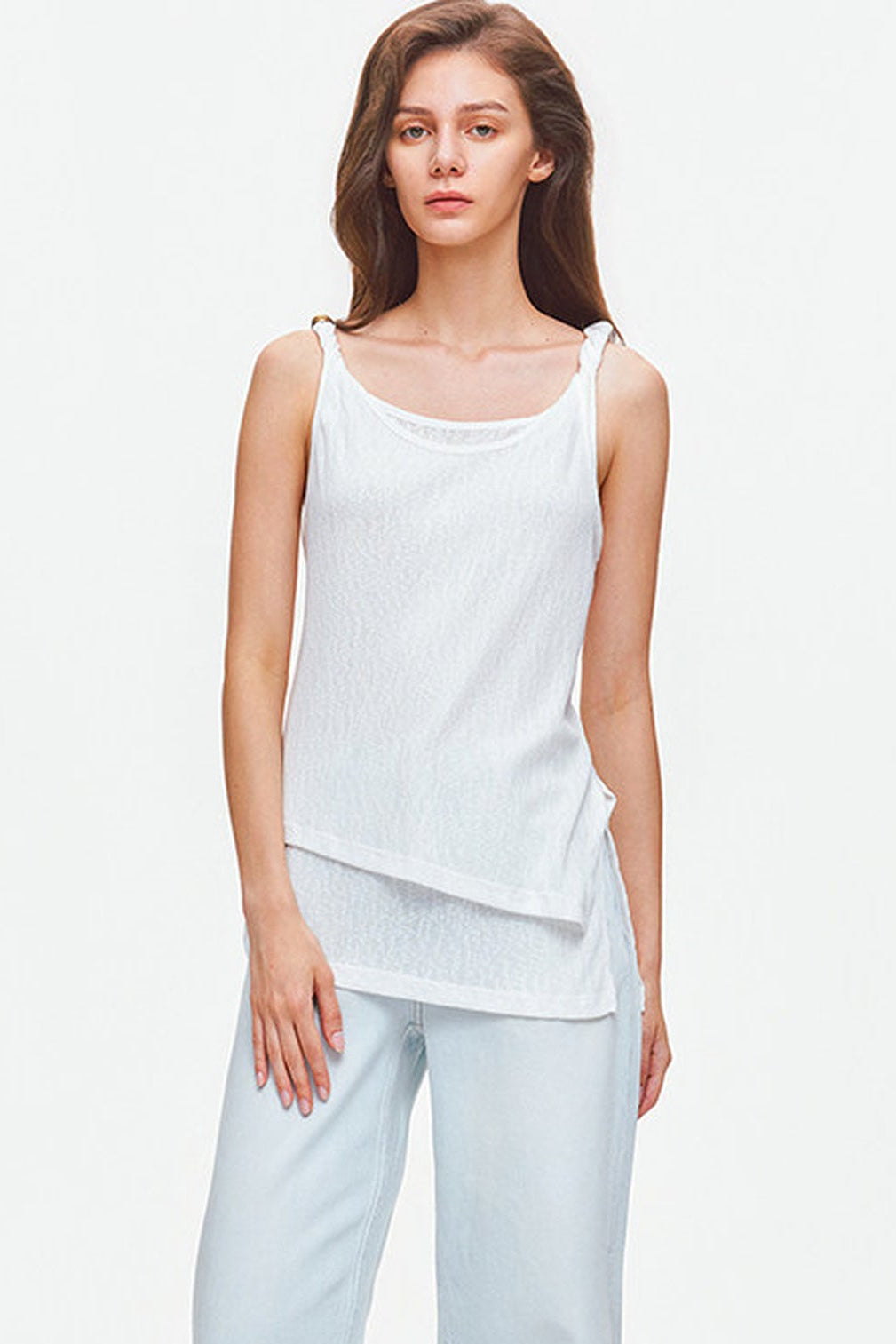 Lyocell Textured Jacquard Knit Top