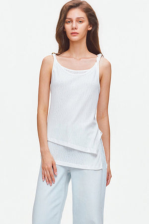 Lyocell Textured Jacquard Knit Top
