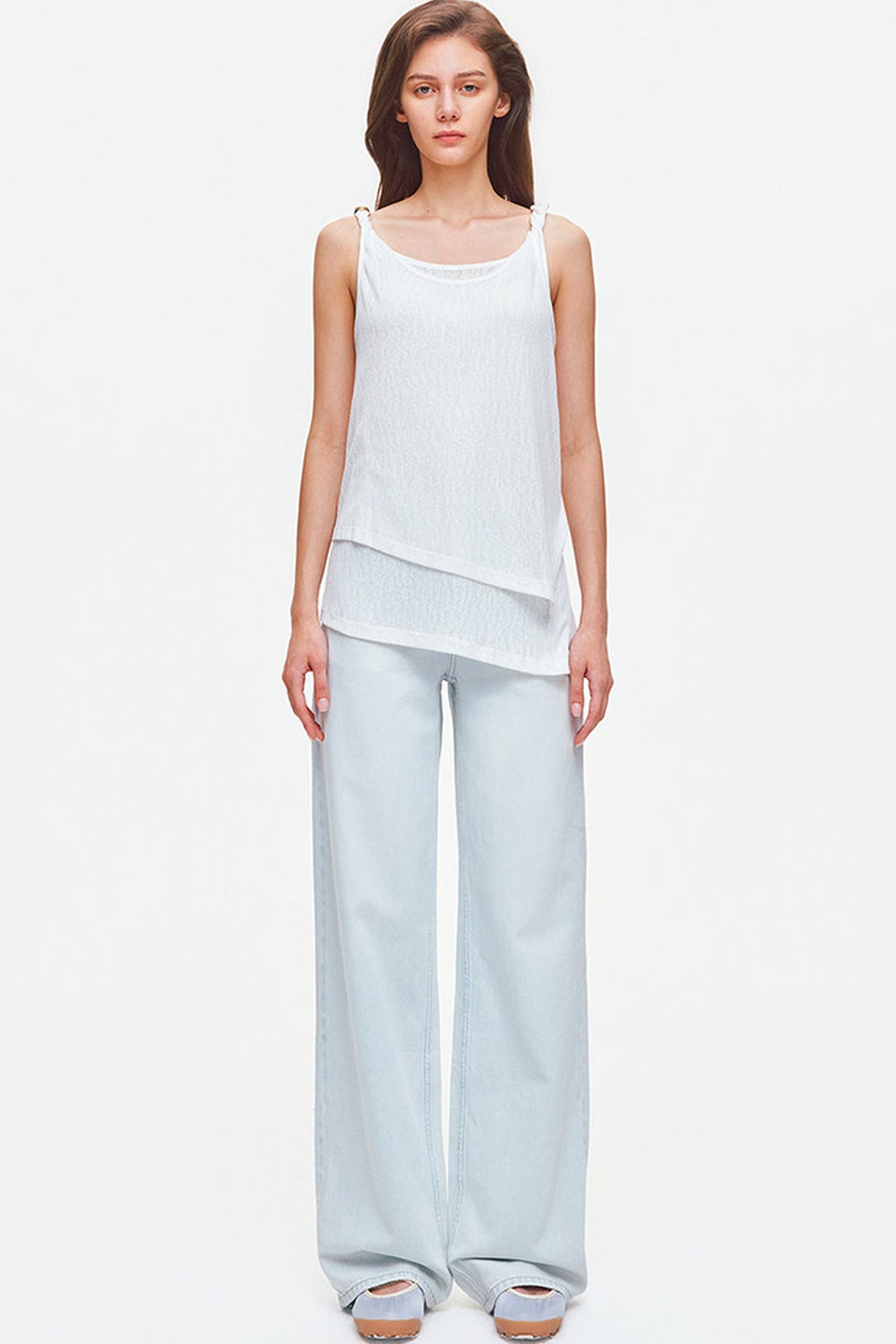 Lyocell Textured Jacquard Knit Top