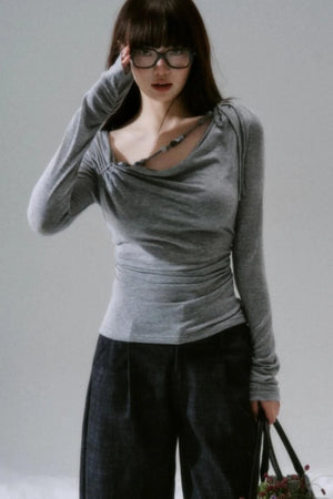 Lyocell Wool Beaded T-Shirt