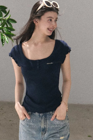 Lyocell Wool Embroidered Top