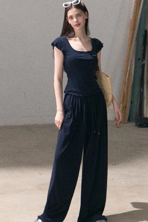 Lyocell Wool Embroidered Top