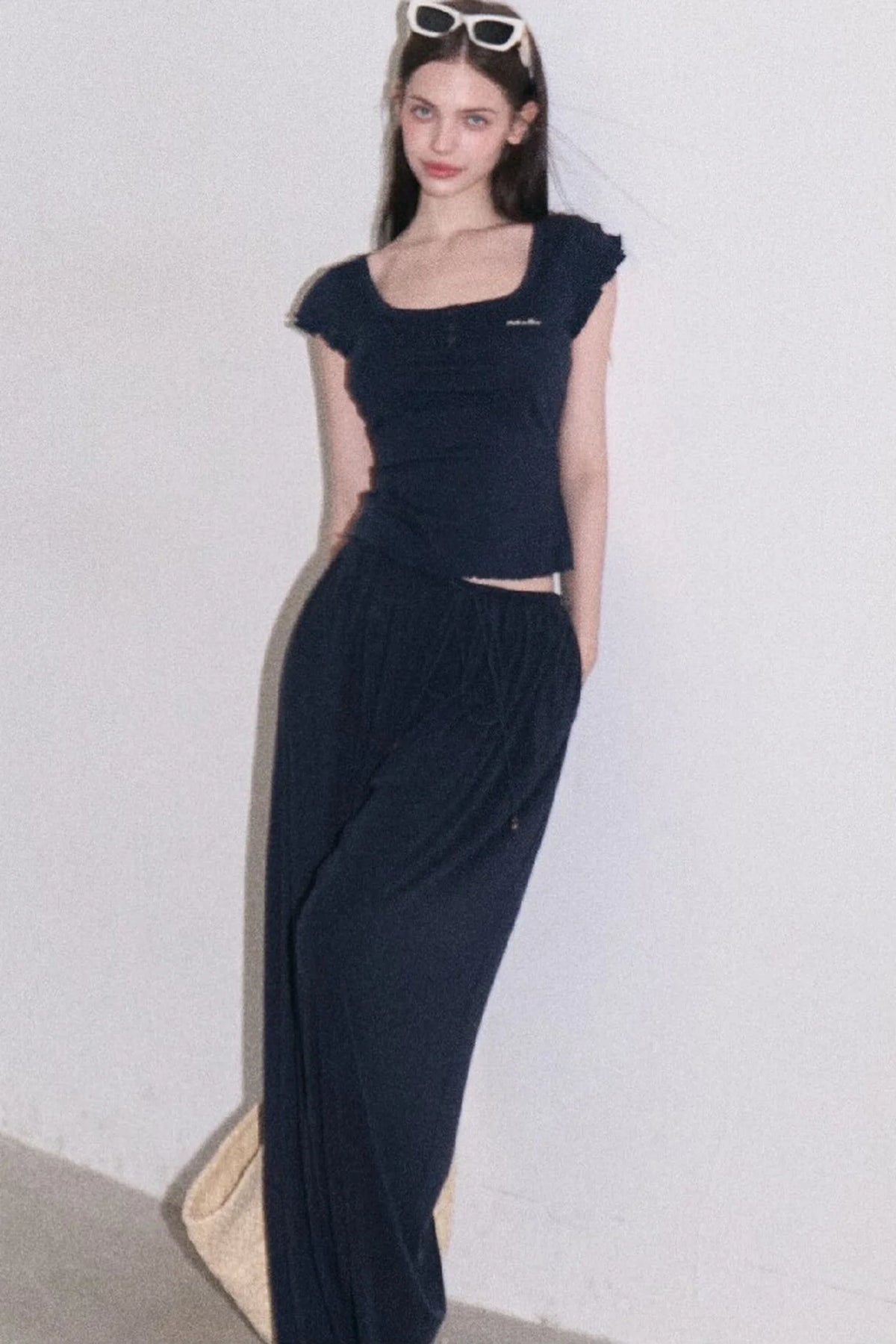 Lyocell Wool Embroidered Top