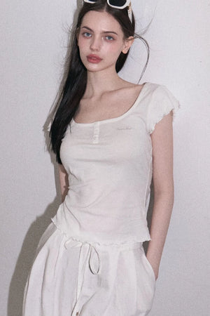 Lyocell Wool Embroidered Top
