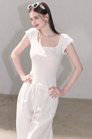 Lyocell Wool Embroidered Top