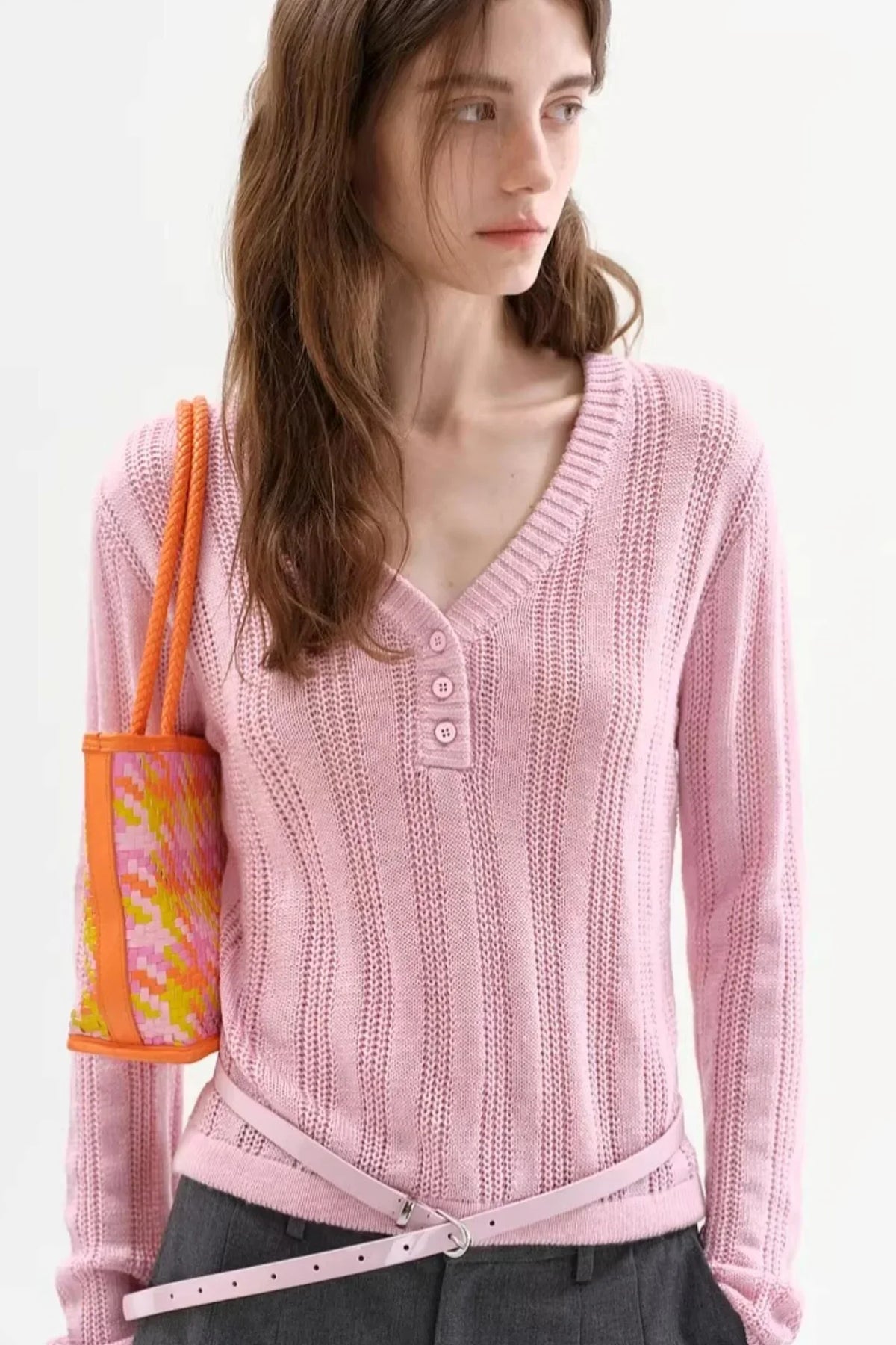 Macaron Color Knit Top